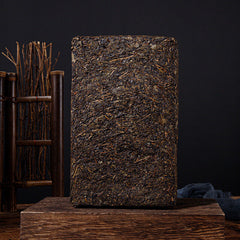 HelloYoung 1kg Anhua Black Tea Golden Flower Hand-Constructed Porcelain Brick Tea Tientsin