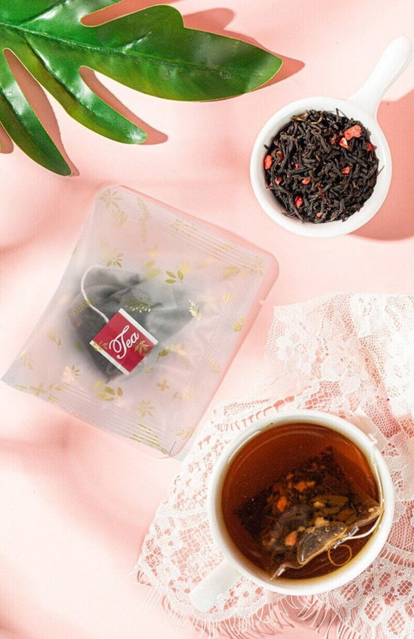 Strawberry Black Tea Pyramid Bags Cold Brew Wellness Fruit Blend