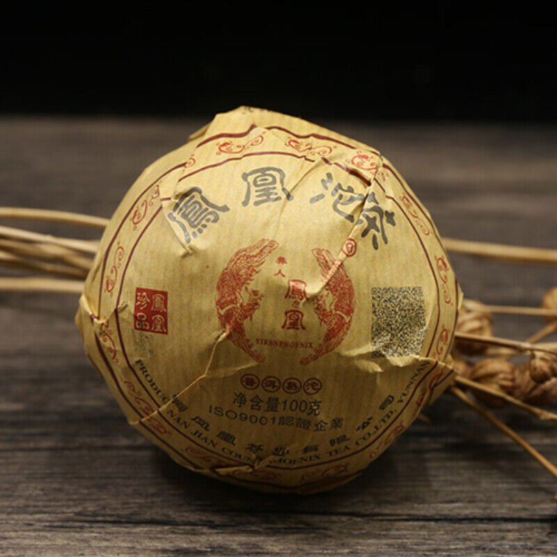 HelloYoung Liren Phoenix Tuocha Shu Puer Tea Health Ripe Pu Erh Tea 100g