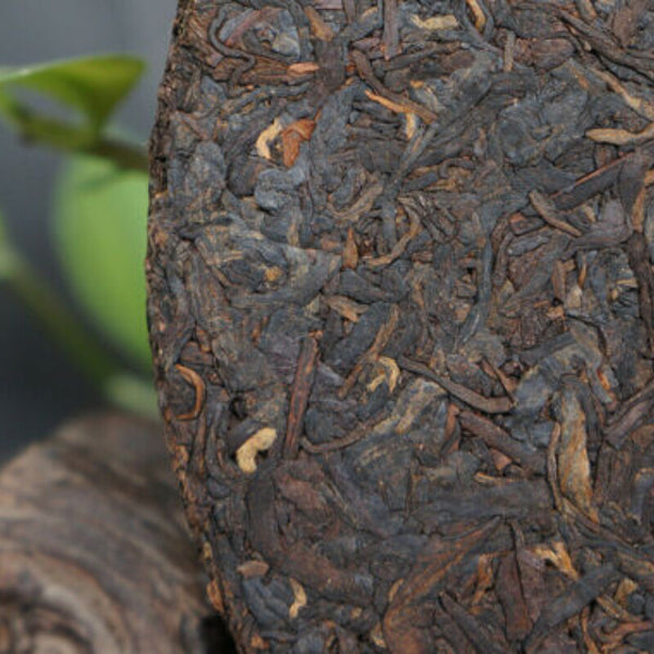 357g Ripe Pu-erh Tea, Yunnan Xiaguan Puer Tea, Big Snow Shang Golden Ribbon Tea