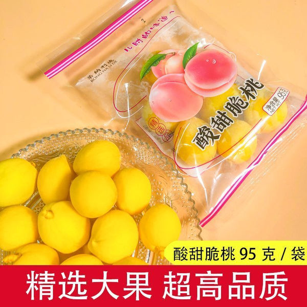 Sweet & Sour Crisp Peaches Yellow Peach Candied Fruit Snacks Lock Throat Peach