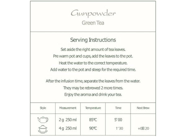Gunpowder Green Tea from China - Heaven Tea - Pellet Tea - Zhu Cha Zhucha 100g