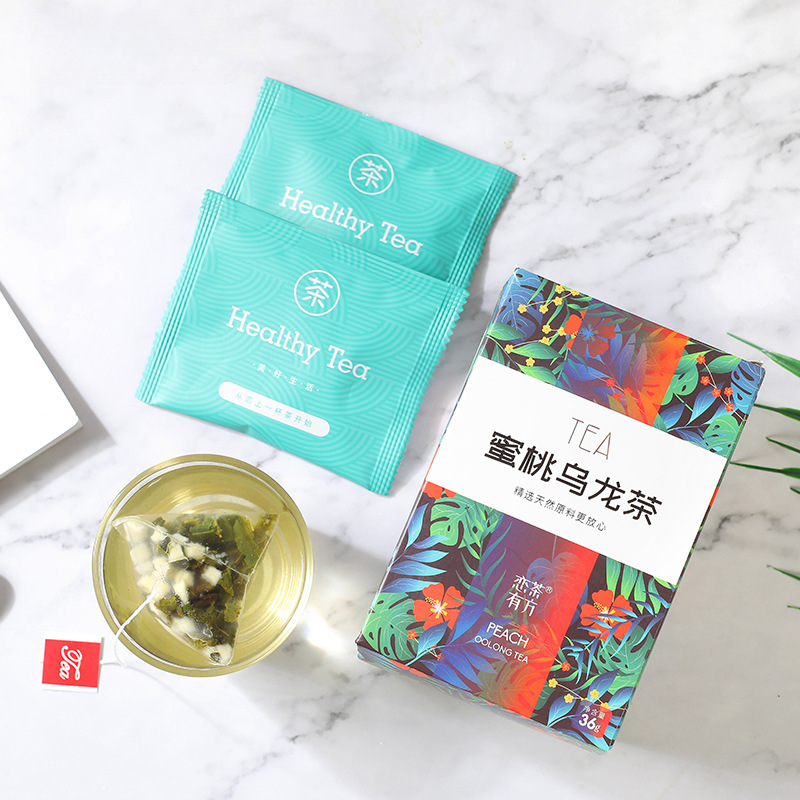Cold Soaked Tea White Peach Oolong Honey Peach Flower Fruit Tea Triangle Bag