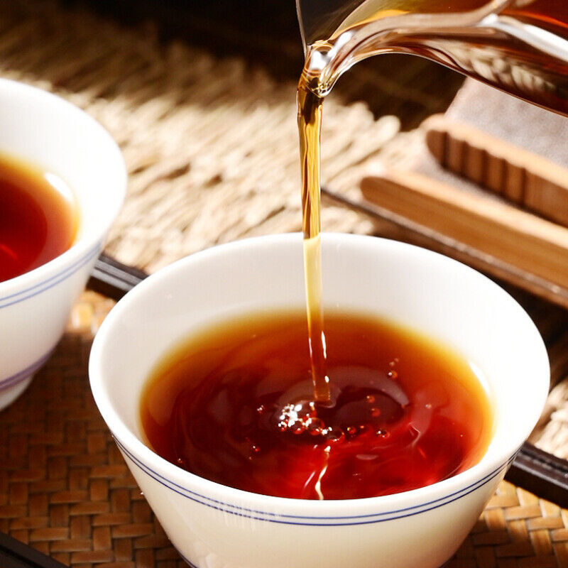 HelloYoung TeaBig Tree Golden Bud Black Tea Natural 357g Yunnan Old Pu-Erh Cooked Tea Cake