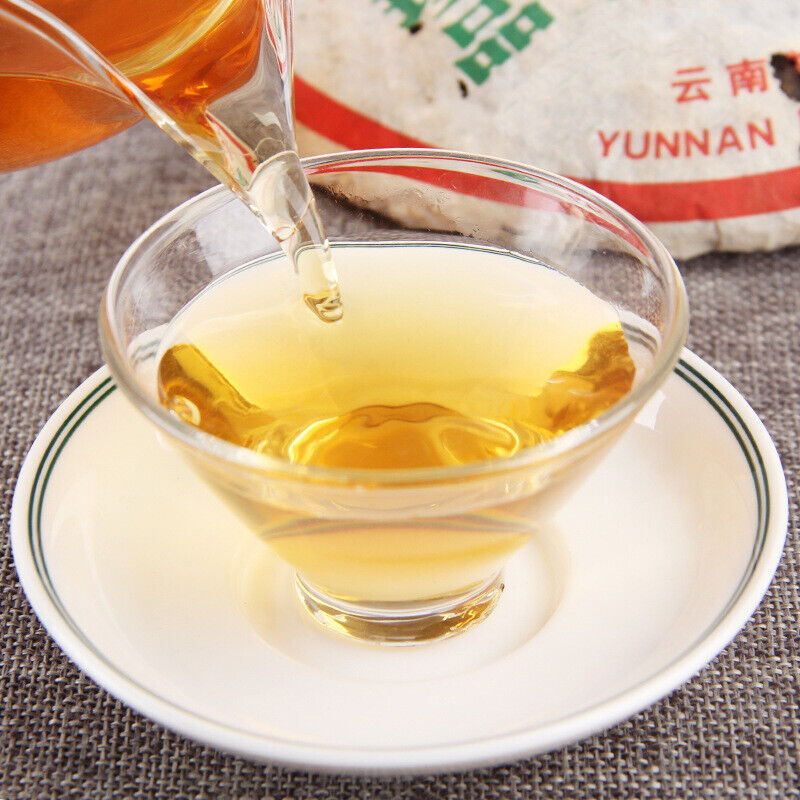 HelloYoung Yunnan Qizi Pu-erh Healthy Drink Green Tea Natural Pu'er Cha Tea Cake 357g