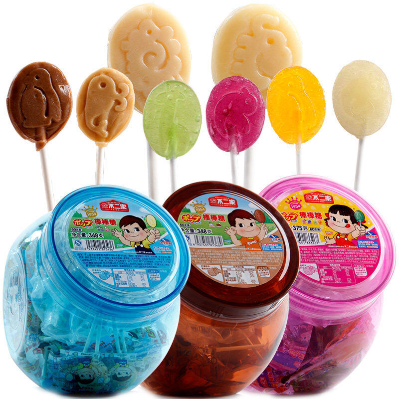 60 Pieces Lollipops Childhood Candy Gift Pack Snack 不二家棒棒糖60支童年糖果大礼包零食小吃小超市圣诞糖果