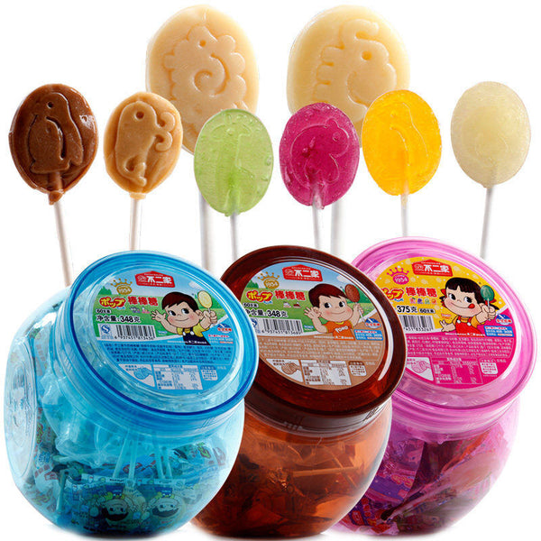 60 Pieces Lollipops Childhood Candy Gift Pack Snack 不二家棒棒糖60支童年糖果大礼包零食小吃小超市圣诞糖果