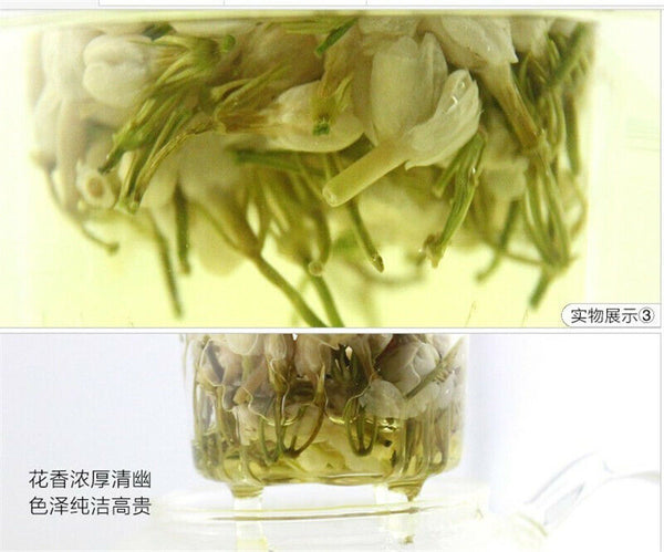 HelloYoung Ecology Food Organic Blooming Herbal Tea Loose Leaf Dried Jasmine Flower Tea 50g