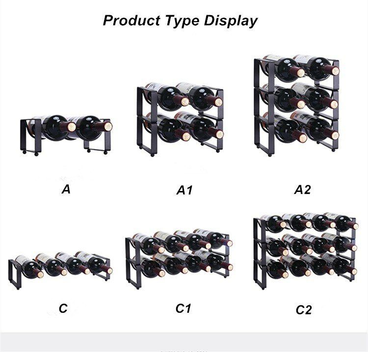 Wine Bottle Wine Cabinet Superposition Wine Rack Metal Iron Rack Display Shelf