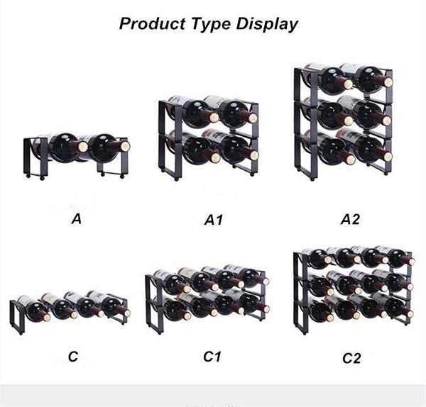 Wine Bottle Wine Cabinet Superposition Wine Rack Metal Iron Rack Display Shelf