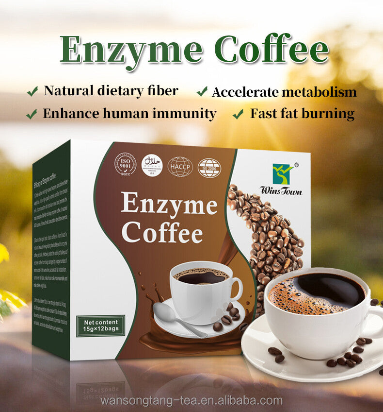 Weight Loss Natural Herbal Diet Bulletproof Coffee 15g*12 Slimming Enzyme Coffee
