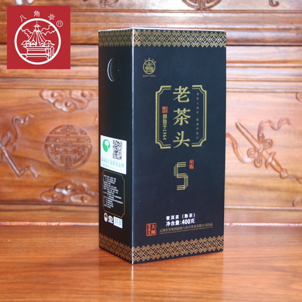 LAO CHA TOU * 2022 Ba Jiao Ting Old Tea Head 5 Years Aged Puer Tea 400g Ripe Cha Secondary image