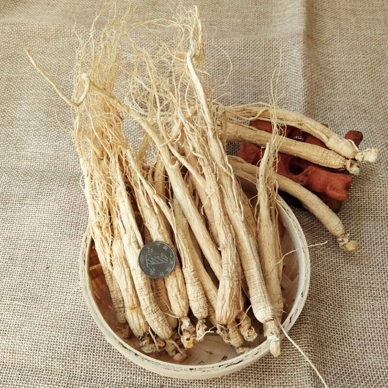5pcs Changbai Mountain Dried Ginseng Whole Stem White Ginseng for Wine Main image