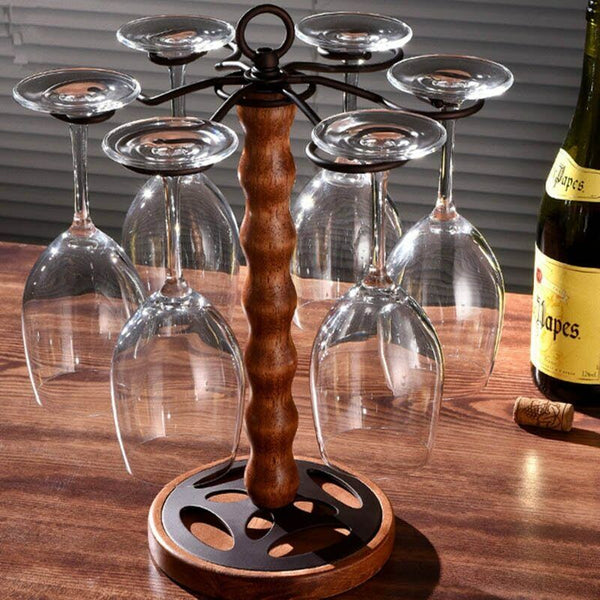 European Style Wine Glasses Rack Wooden Cup Rack Dining Table Decoration Gifts