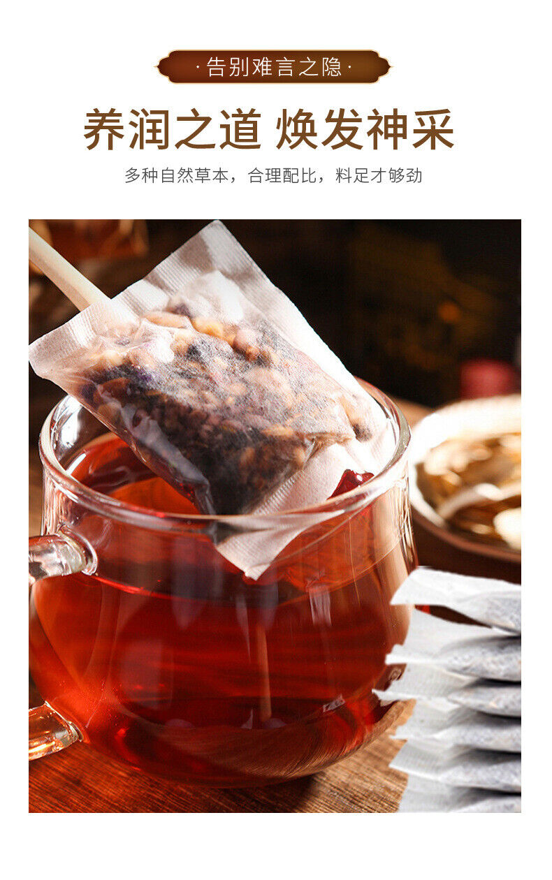 Ginseng Mulberry Black Goji Red Jujube Herbal Fruit Tea Healthy Drink