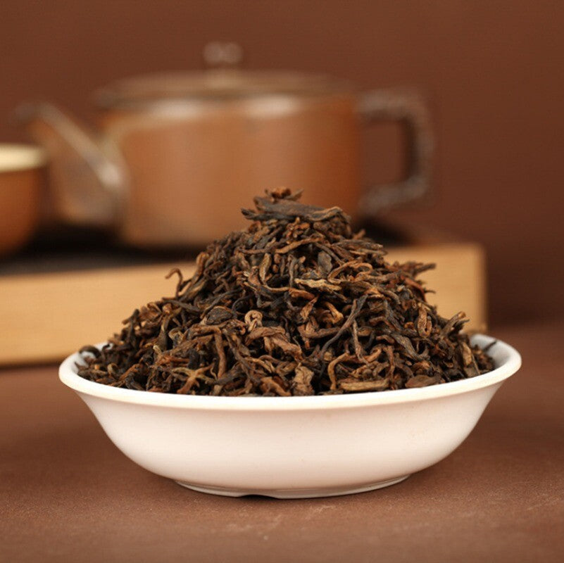 500g Yunnan Puerh Tea 2018 Menghai Ancient Tree Golden Bud Loose Tea Cooked Tea Secondary image
