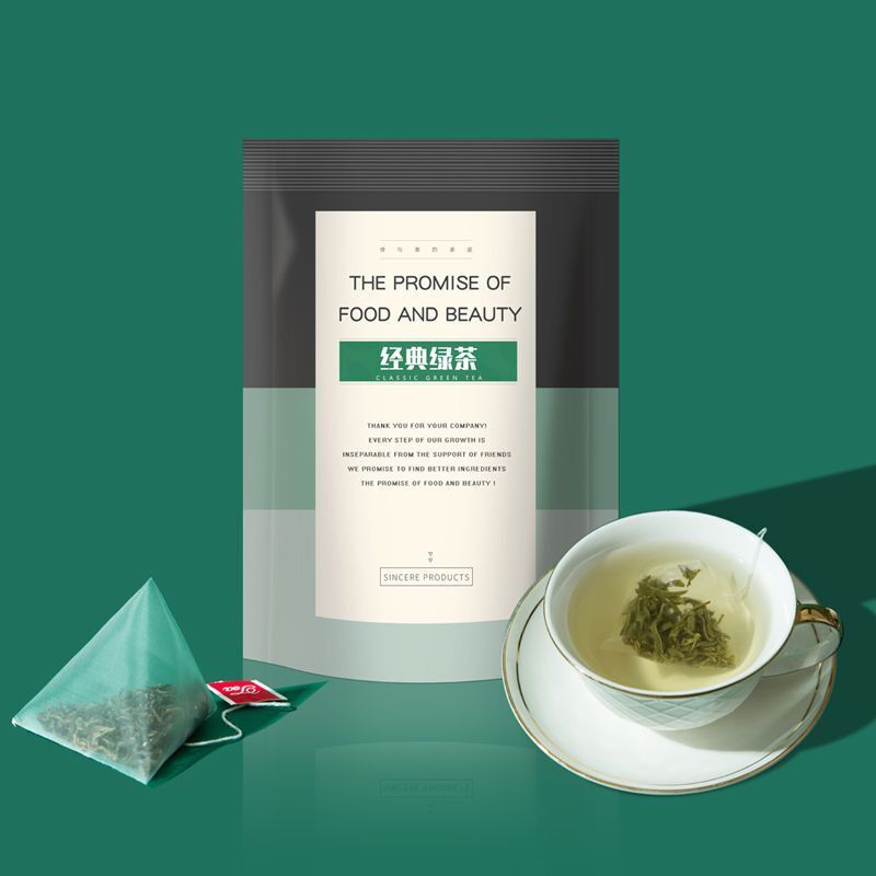 Classic Green Tea Bags Brewed Fresh Flavoured Green Tea Buds Main image