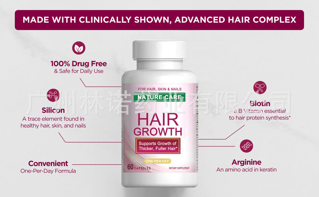 Hair Growth |Supports Growth of Thicker,Fuller Hair,60 Count 2bottles
