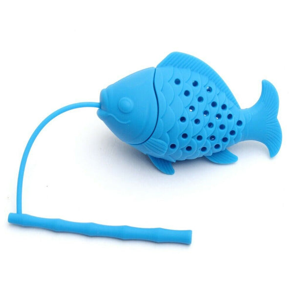 Handle Tea Infuser Fish Silicone Loose Leaf Tea Filter Strainer Diffuser TeaTool