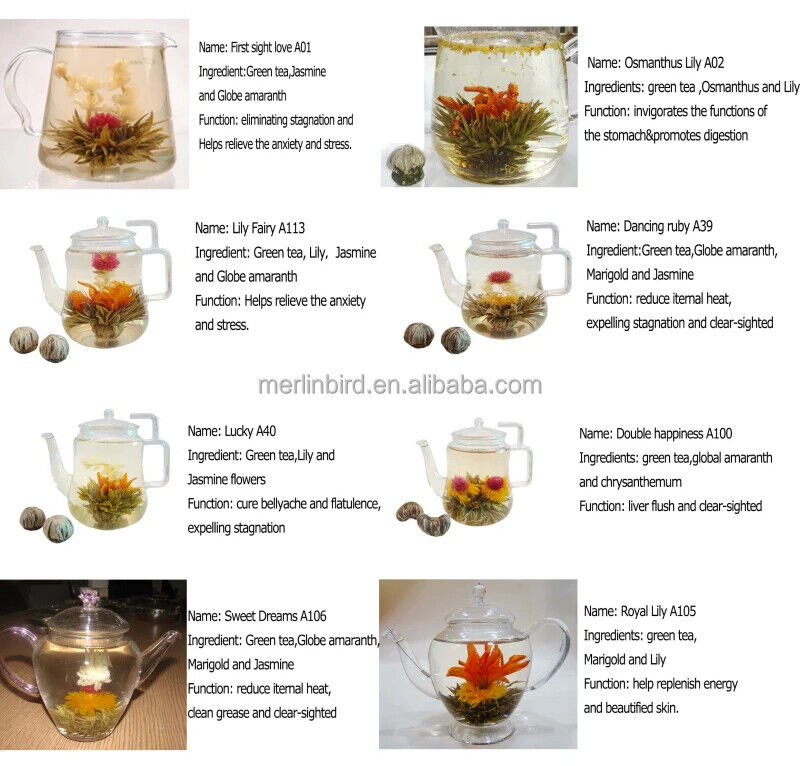 NEW Hand-made Beautiful Blooming Flower Tea Ball Dried Flowers Tea 20pcs