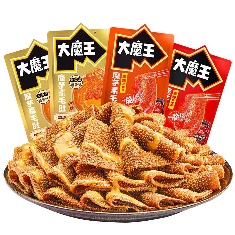 Jelly with Sesame Sauce and Tripes Snack 麻辣魔芋素毛肚麻酱零食100g Spicy Momo Magic Tofu