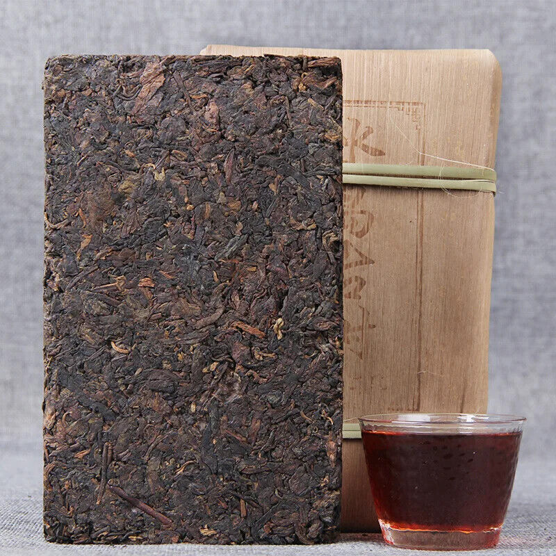 Pu'er Ancient Tree Camphor Fragrance Pu'er Tea Brick Ripe Tea Yunnan Tea 500g Secondary image