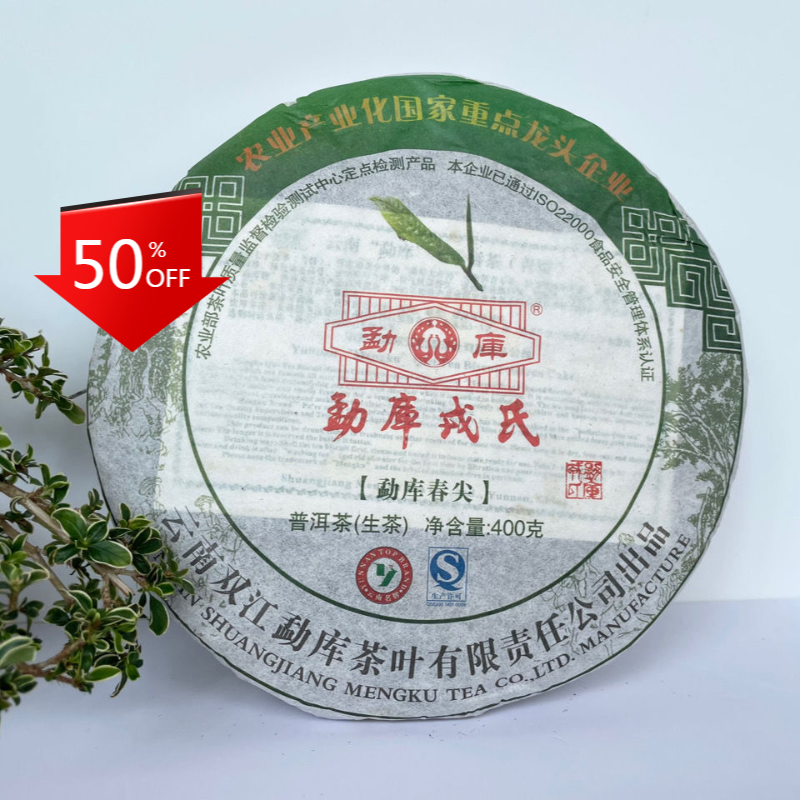 Premium Mengku Rongshi Shen Puer Spring Tips 400g Green Tea Cake Secondary image