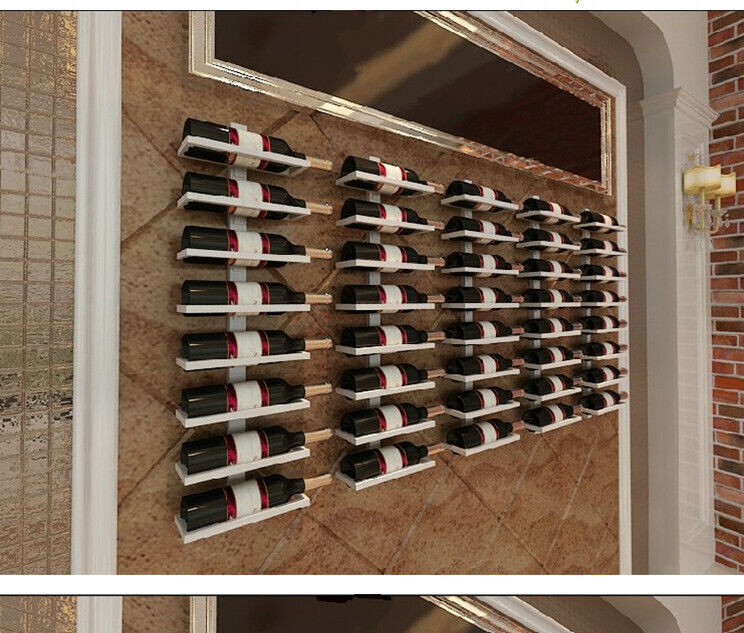 Red Wine Champagne Bottle Display Stand Rack Organizer Tilted/Straight Wine Rack