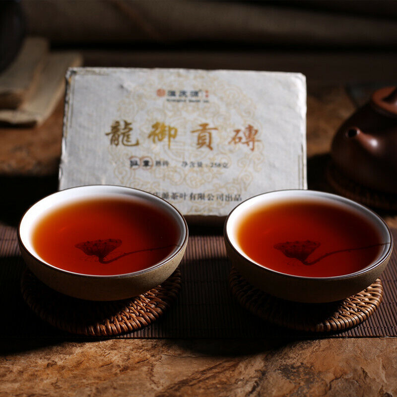 HelloYoung TeaPuerh Cooked Black Tea Healthy Drink 250g Chinese Tea Banzhang Pu-Erh Tea Brick