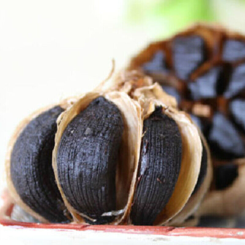 HelloYoung 500g/12 Pcs Organic Fermented Black Garlic 120 Days Regulate Blood Sugar Balance