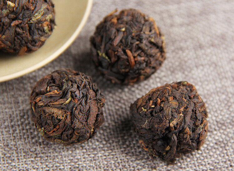 HelloYoung Glutinous Rice Fragrance Puerh Ripe Tea Dragon Pearl 500g Puerh Tea Tuocha