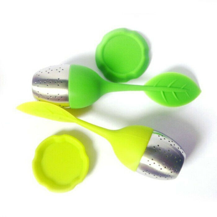 Silicone+Stainless Steel Infuser Tea Filter LooseLeaf Diffuser Mesh Tea Strainer
