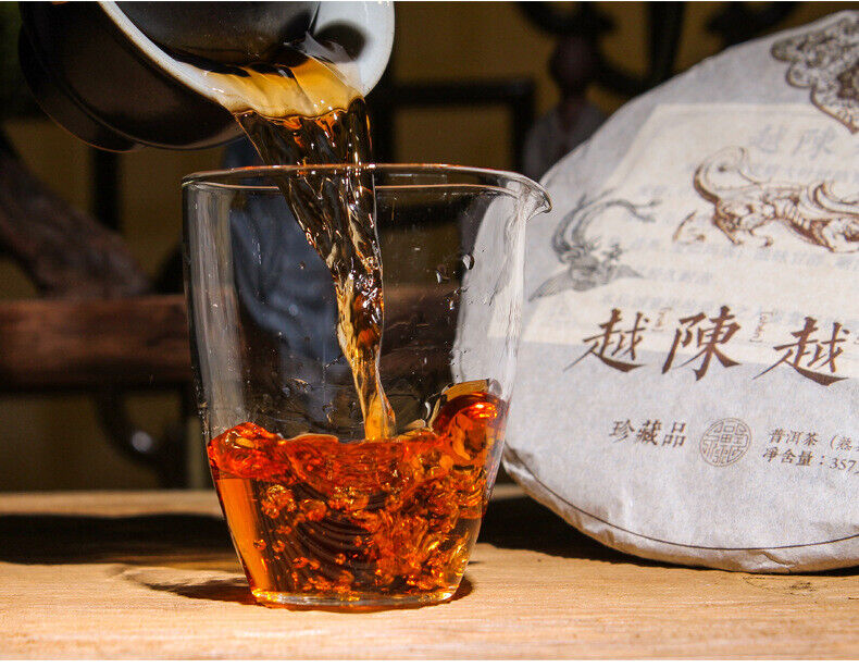 HelloYoung 357g Yunnan Pu'er Tea Ripe Tea The More Ages Better Smells Pu'er Ripe Tea Cake