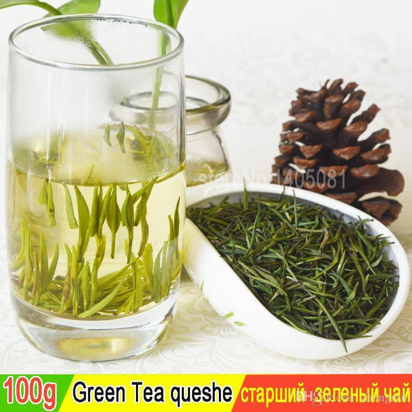 HelloYoung High Quality Green Tea Mingqian Fried Queshe Maojian Tea Green Healthy 100g
