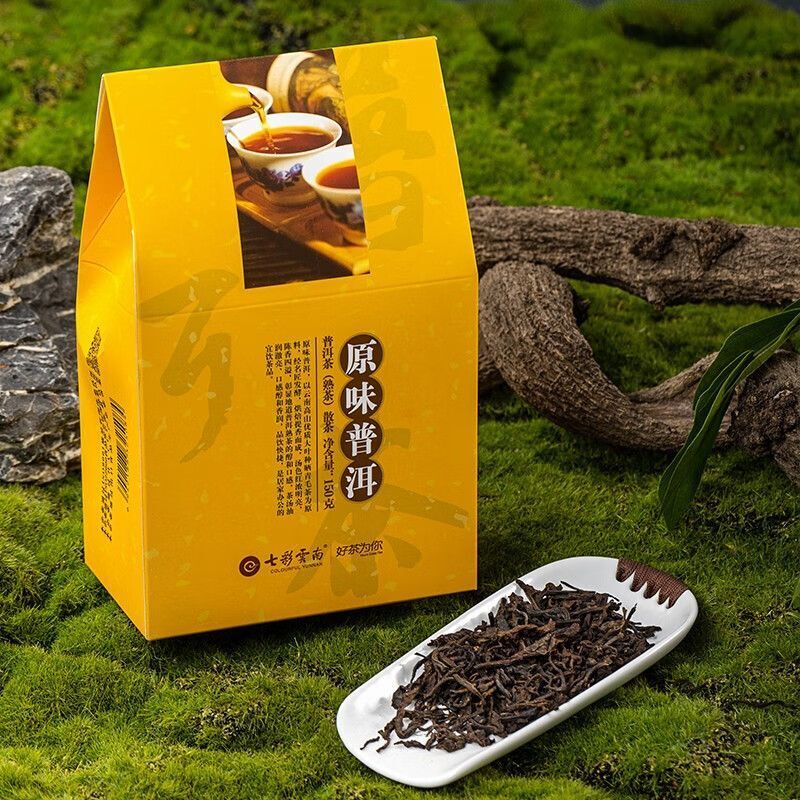 Colorful Yunnan Pu-erh Tea Ripe Tea Original Flavor Loose Leaf 150g Boxed Main image