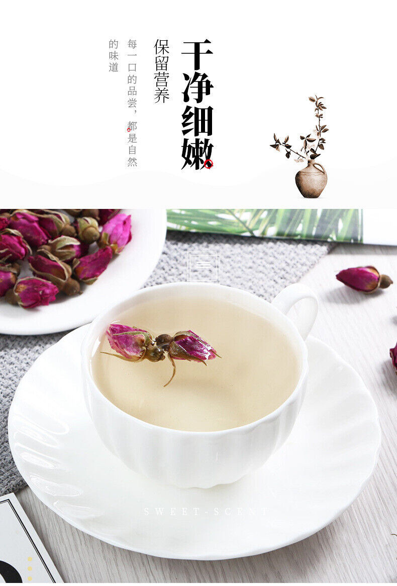 Scented Tea, Roses Tea, Dried Herb Tea Roses, Double Petals, Round Canned Roses