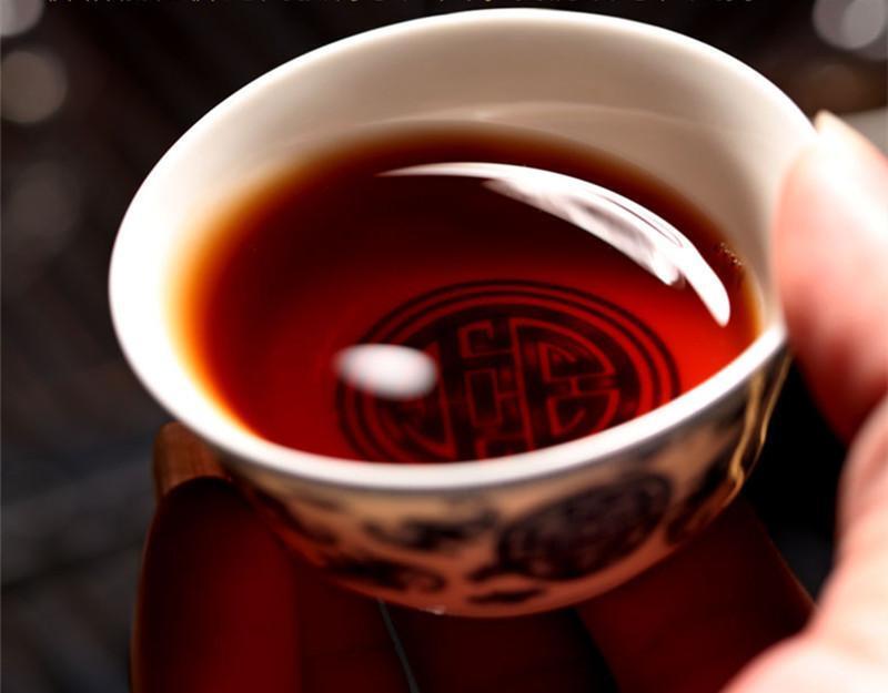 357g Yunnan Pu-erh Tea Puerh Ripe Tea Wishful Tea-cake Top Class Cooked Puer Tea