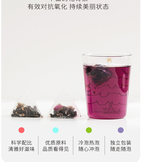 Women's Wellness Herbal Blend Black Goji Rose Tea