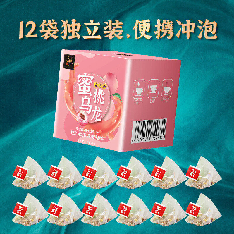 Fragrant Honey Peach Oolong Tea Flower Fruit Tea 48g (4g*12 Bags)