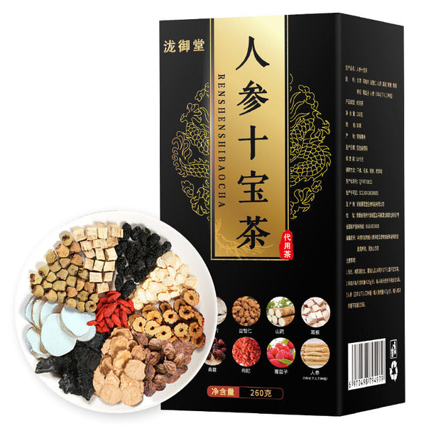 TemuTea Men's Tea Ginseng Ten Treasures Tea Wolfberry Tea Mulberry Maca Tea