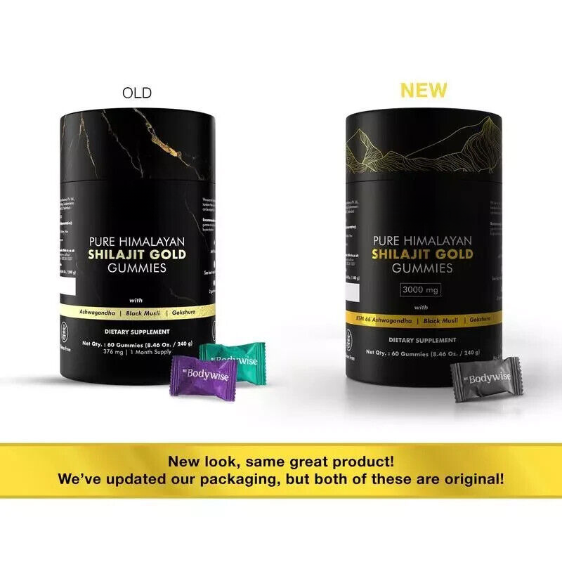 Stress Relief Pure Himalayan Shilajit Gummies Organic,Boost Energy  Ashwagandha