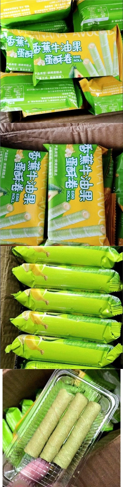 Perfect for Office Dorm Snacking,Avocado Egg Roll Banana Filling Snack