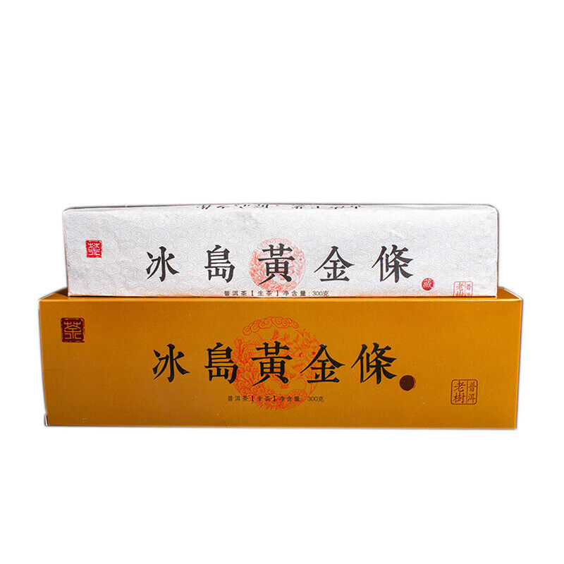 HelloYoung 300g Yunnan Pu'er Tea Iceland Gold Bar Old Tree Raw Tea Tea Leaf Raw Pu