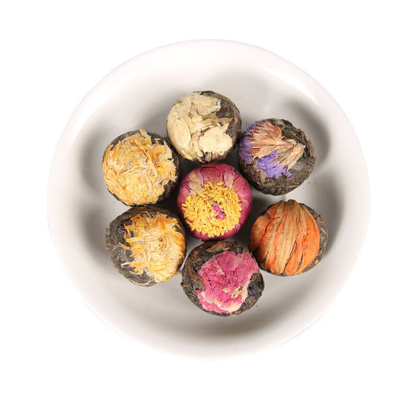 500gYunnan Puerh Tea,Handmade Raw Tea Dragon Balls Flower Tea Balls Dragon Balls