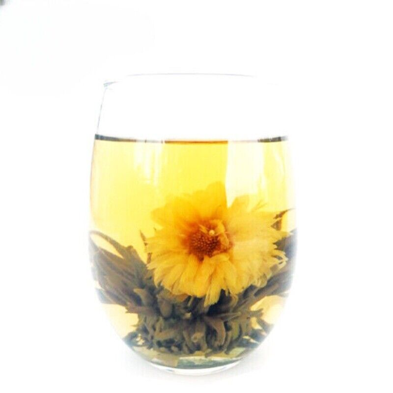 Ai Xin Feng Xian Blooming tea Silver Needle Jasmine Tropaeolum Marigold 20pcs Main image