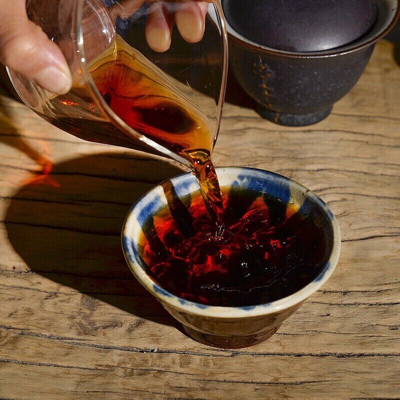 HelloYoung 100g*3 Puerh Tea Ripe Tea Cake Tea Lao Banzhang Ripe Tea Pu'er Ripe Tea Cake