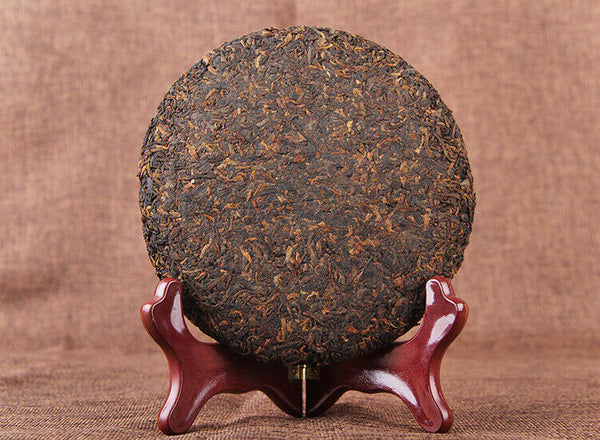 HelloYoung 200g Palace Gold Cake (Ripe) Yunnan Menghai Pu'er Round Tea Early Spring Jiao Mu