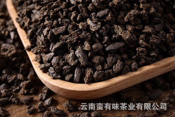 500g Yunnan Puerh Ripe Tea, Menghai Glutinous Fragrance Tea Fossilised Loose Tea