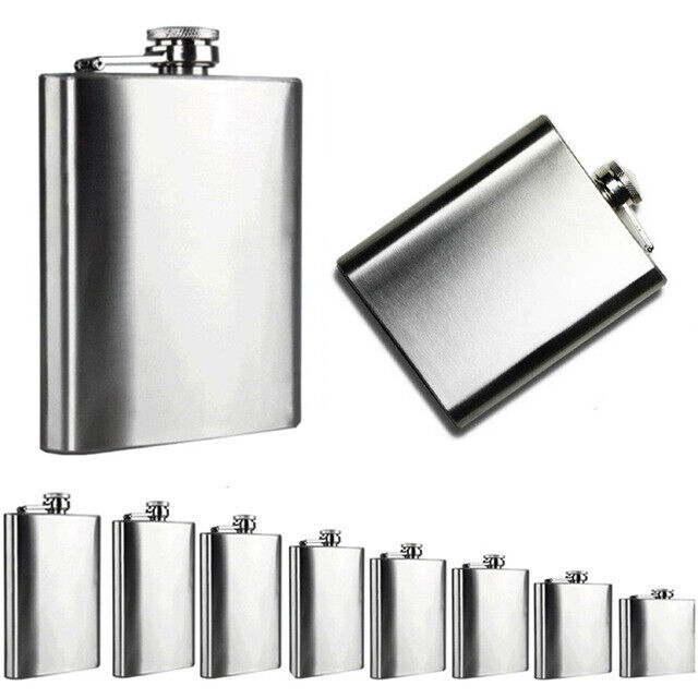 Stainless Steel Portable Flagon Wine Whisky Pot Liquor Bottle Drinkware HipFlask