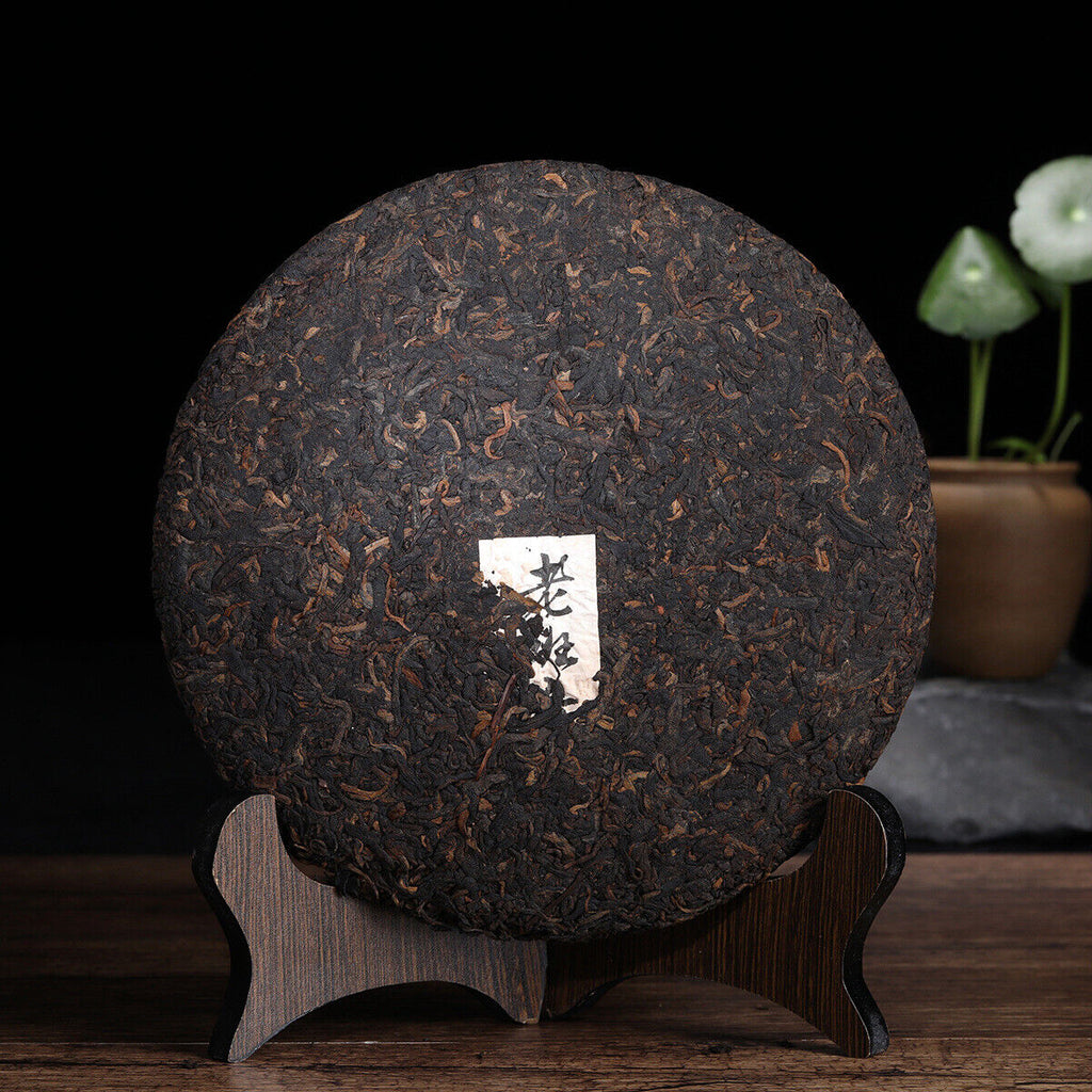 HelloYoung 357g Yunnan OldPanzhang Puerh Ripe Tea Cake Menghai Flavor Pure Material